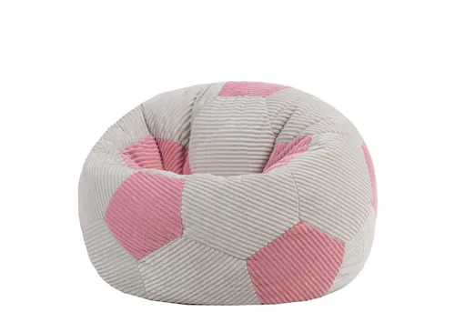 icon Sitzsack Kinder Fußball aus Cord, 76x48cm in pink von Icon