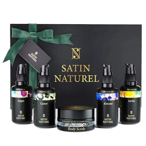 Satin Naturel Verwöhnendes Geschenkset mit Bio Ölen