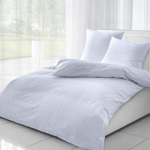 sleepling Musselin Bettwäsche Set 200x220 cm in Hellblau - 3-teiliges Bettwäsche-Set aus 100% Baumwolle in modernem Crinkle Look. Weich, atmungsaktiv und pflegeleicht – ideal für jede Jahreszeit. Mit Markenreißverschluss für einfaches Beziehen und zertifiziert nach OEKO-TEX.