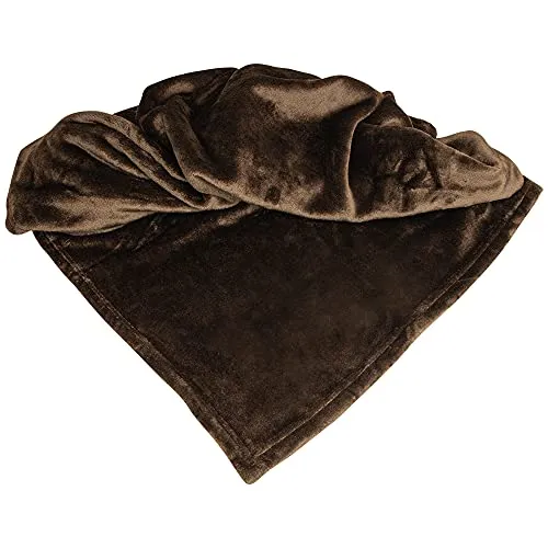 Schecker Mikrofaserdecke Premium 1Stück 150 cm x 95 cm ohne Bestickung braun
