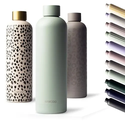 MAMEIDO Edelstahl Thermosflasche 750 ml - Auslaufsicher & Kohlensäure geeignet - Entdecke die stilvolle 750 ml Edelstahl Trinkflasche: BPA-frei, hält Getränke bis zu 12 Stunden heiß und 24 Stunden kalt. Perfekt für Sport, Büro und Reisen!
