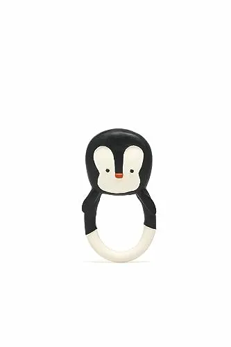 Lanco 8424678904477 Nui der Pinguin Beißring ; 100% Naturkautschuk, weiß, 200 g