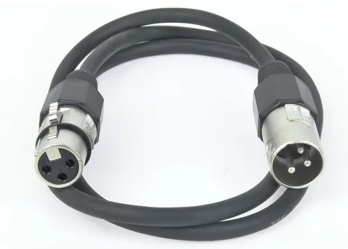 m PACCS Mikrofonkabel Schwarz Symmetrisch XLR to XLR, 3 pol polig DMX Kabel 1
