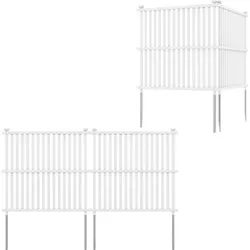 COSTWAY 2tlg. Gartenzaun 114cm hoch