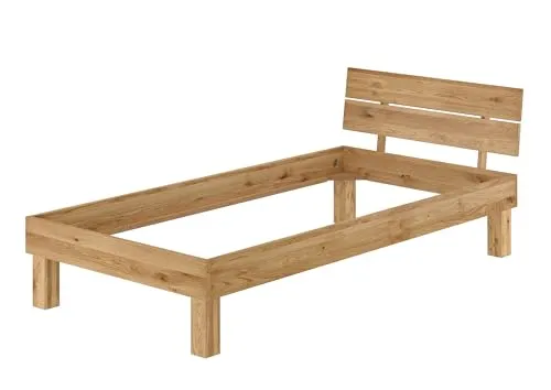 ERST-HOLZ Massivholzbett Einzelbett Eiche Geölt von Erst-Holz