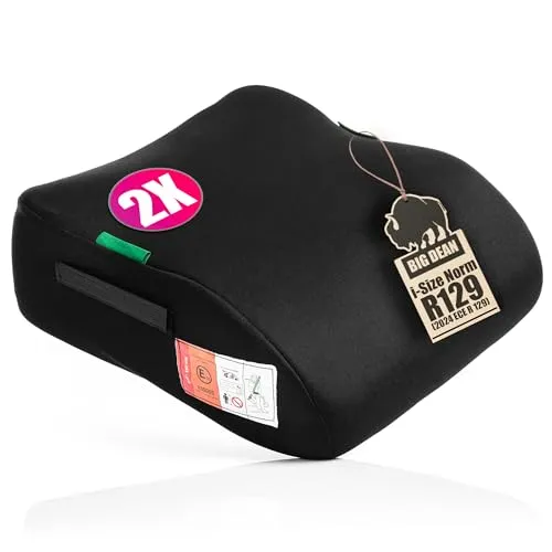 BigDean i-Size Kindersitzerhöhung Schwarz (135-150cm)