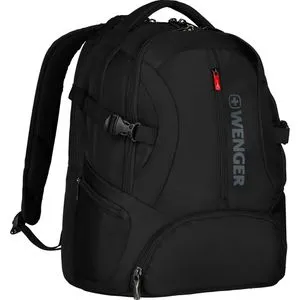 WENGER Laptop-Rucksack Transit schwarz - 27 l, sicheres 15,6 Zoll Laptopfach und hoher Tragekomfort für Beruf und Schule