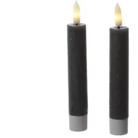 MARELIDA LED-Kerze LINA 14cm in grau von Marelida