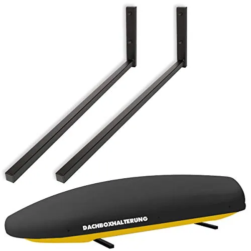 Stillerbursch Dachbox-Halterung für Ski und SUP - Universelle Dachbox-Halterung aus pulverbeschichtetem Stahl, belastbar bis 60 kg. Ideal zur sicheren Aufbewahrung deiner Dachbox und zur Ordnung im Auto. Leicht aufzubauen und langlebig!