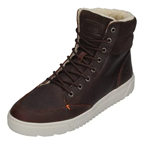 HUB Dublin 2.0 L30 Sneaker High Herren Braun 44 EU - Stylische High-Tops im Sneakers-Look, gefüttert mit Kunstfell für ultimativen Komfort im Winter. Hochwertiges Leder und ausgeformte Innensohle sorgen für ein angenehmes Tragegefühl.