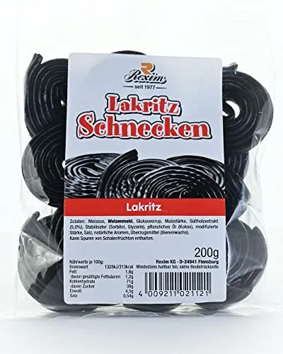 Rexim Lakritz Schnecken, 200 g