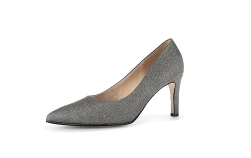 Gabor Damen Klassische Pumps Argento, 39 EU - Elegante Damen-Pumps mit 8 cm Stiletto-Absatz, aus hochwertigem Rauleder und High Tech Innenmaterial, ideal für Büro und besondere Anlässe.