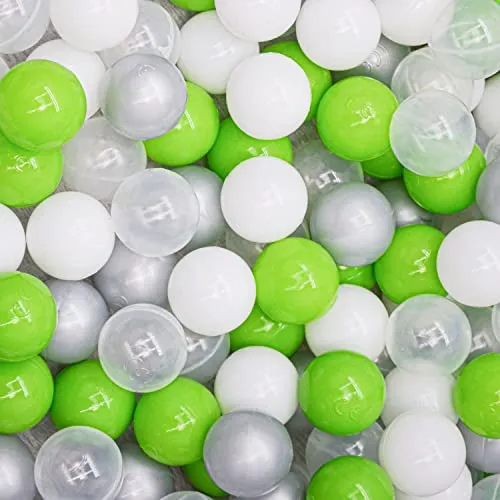 Littletom 200 Bälle für Bällebad Baby - Bunte Plastik Bälle Kinder Spielbälle - Babyball zum Greifen - Plastikbälle für Bällchenbad Hüpfburg Bällepool - Spielzeug Set für Trampolin Spielzelt Laufstall