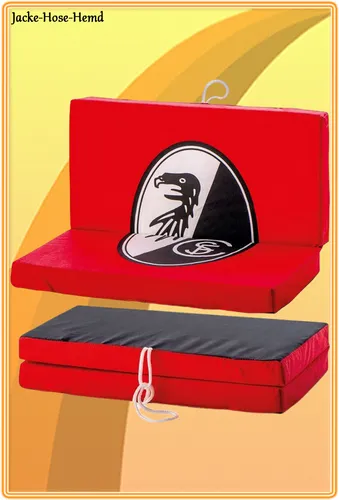 Sitzkissen Klappkissen SC Freiburg Kissen Rot Logo Wappen Gr. 33x33cm NEU