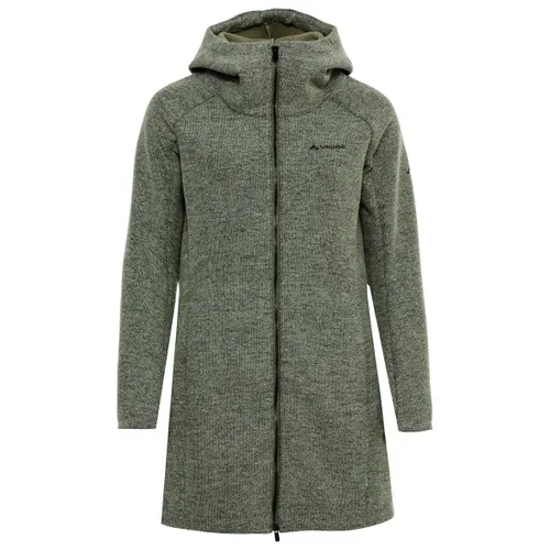 VAUDE Damen Women's Tinshan Coat III - Willow Green, Größe 42 EU - Mäntel & Jacken, Übergangsmantel aus Wollmix, warm und klimaneutral kompensiert für umweltbewusste Modebewusste.