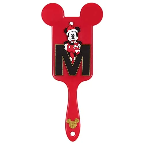 Mickey Maus Dunkelpinke Haarbürste, flach, groß, aus Plastik, Weihnachtsbürste