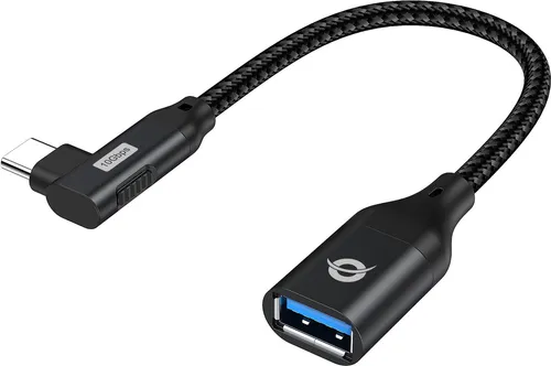 CONCEPTRONIC Adapter USB-C -> USB-A 3.0 OTG 90°gew. schwarz