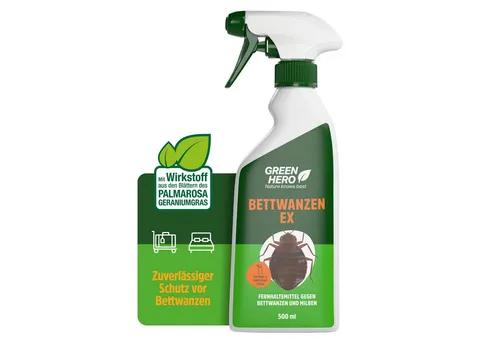 GreenHero Insektenspray Bettwanzen-Ex Spray zur Bettwanzenbekämpfung, 500 ml, Bettwanzen Mittel