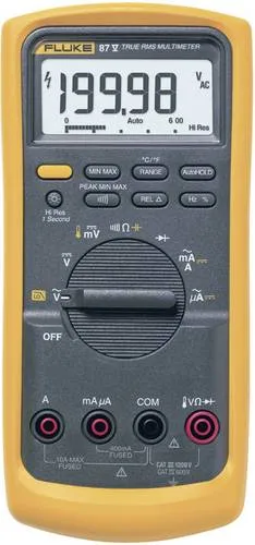 FLUKE 87V - Digital Multimeter mit 19999 Counts - Multimeter für präzise Messungen in der Industrie, mit integriertem Thermometer und einzigartigen Diagnosefunktionen für maximale Effizienz.