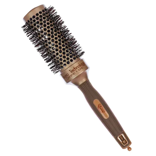 Poniks DS443 Rundbürste 43mm Gold – Stylingbürste für mittleres & langes Haa