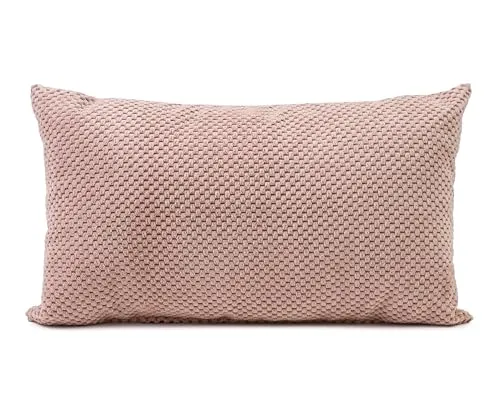 Gözze - Kissen Sven, Dekokissen in genoppter Optik, Weiches Sofakissen mit Füllung, 100% Polyester, 30 x 50 cm - Altrosa