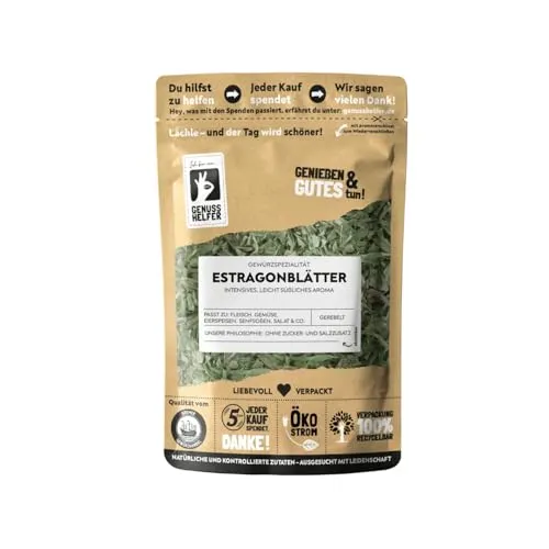 Bremer Gewürzhandel Estragonblätter, gerebelt, 10 x 30g - Aromatischer Estragon für die französische Küche: Verleihen Sie Soßen und Dressings eine besondere Note. 100% natürliche Rohstoffe ohne Zusatzstoffe für höchste Qualität.