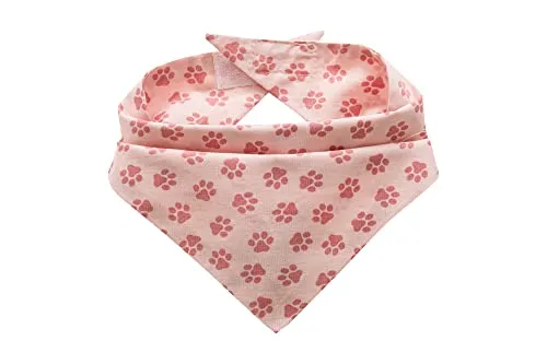 Produktbild Hunde Bandana Kopftücher Hundehalstuch Dreieckstuch für Kleine, Mittelgroße und Große Hunde (Rosa, S)