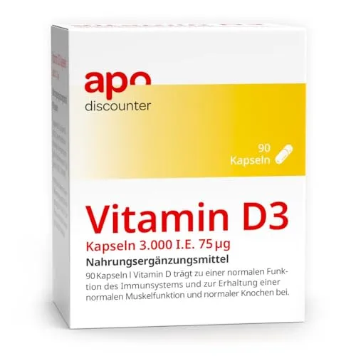 apodiscounter Vitamin D3 3.000 I.E. Kapseln