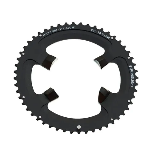 STRONGLIGHT Kettenblatt Ultegra FC-R8000 - 51 Zähne, schwarz - Kettenblätter für 11-fach Antrieb, aus leichtem Aluminium für optimale Leistung und Langlebigkeit beim Radfahren.