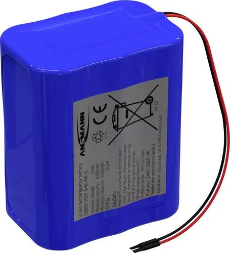 Ansmann 3S2P Akkupack 6x 18650 - Batterien & Akkus - Hochleistungs Li-Ion Akkupack mit 6700mAh, thermisch stabil und perfekt für energieintensive Anwendungen.