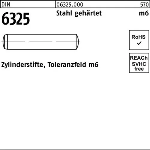 100er PACK(Stk) REYHER 006325000009040020 Zylinderstift DIN 6325 4 m6 x 20 Stahl