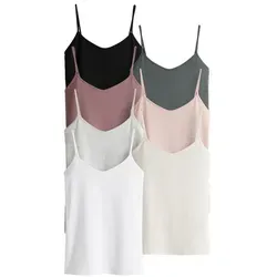 The Set Trägertop 7er-Pack The Set dünne Trägertops (7-tlg) rosa L