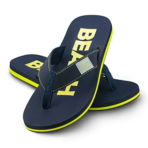 Ultrapower Flip-On Zehentrenner | Flip Flops | Badelatschen | Strandschuhe | Duschlatschen | Zehenstegpantolette | Freizeit | Bad | Sauna Schuhe | Sandalen | ZT1, | :D.Blau/Gelb, Größe:44 / UK 9.5