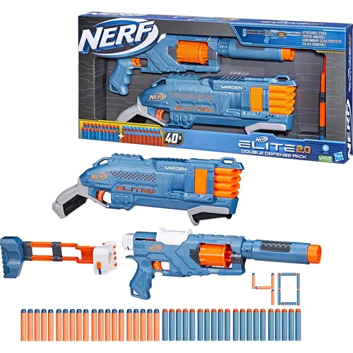 Nerf Blaster Gun Elite 2.0 Double Defense Set