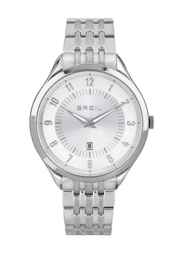 Breil Uhr Damen Arbiter Ziffernblatt Silber Bewegung NUR Zeit Quartz e Bracelet Stahl Silber TW1864