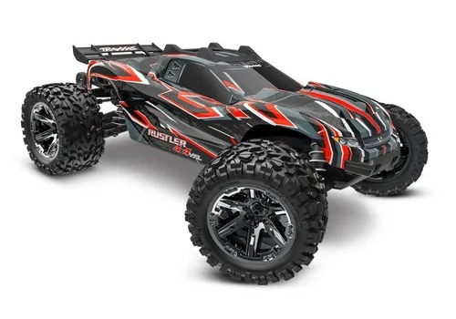 TRAXXAS Rustler 4x4 VXL Rot RTR 4WD Stadium Truck - RC-Modelle, leistungsstarker Brushless-Motor für beeindruckende Geschwindigkeit und Offroad-Abenteuer im Maßstab 1:10.