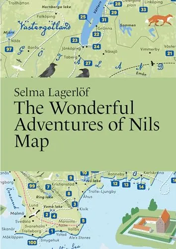 Selma Lagerlof: The Wonderful Adventures of Nils Map (Literary Maps)