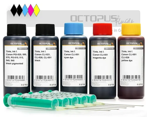 500ml Druckertinte Nachfülltinte für Canon PGI-550 CLI-551 Pixma MG 5600 MG 6350