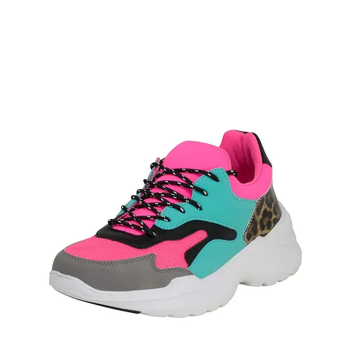 Fitters Footwear That Fits Damen Sneaker Madeleine - Moderner Leo-Print Sneaker in Übergröße - Damen-Sneaker mit 5 cm Absatzhöhe und flacher Form, aus Lederimitat gefertigt, ideal für modische Akzente und optimalen Tragekomfort.