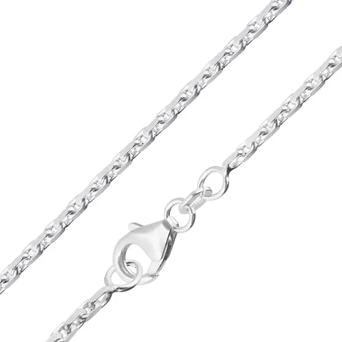 trendor Männer Halskette 925 Silber Diamantierte Ankerkette 1,75 mm 28806-60 60 cm