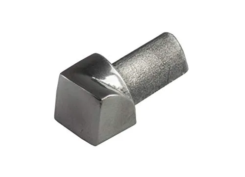 Fuchs Design Fliesenschiene Ecke Endstück Professional 6 mm Viertelkreis V2A Edelstahl glänzend - Innenecke