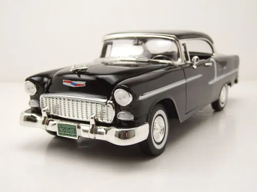 Chevrolet Bel Air Hardtop 1955 schwarz Modellauto 1:18 Motormax