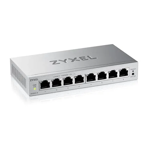 Zyxel GS1200-8V3 8-Port Gigabit Smart Switch in grau von Zyxel