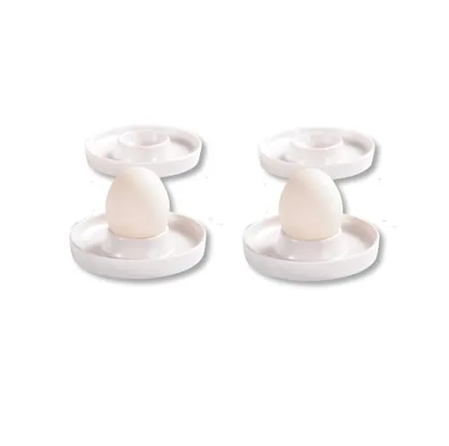 Kesper | 4er Eierbecher Set | Melamin | ø 10 cm | Weiß | perfekter Frühstückshel