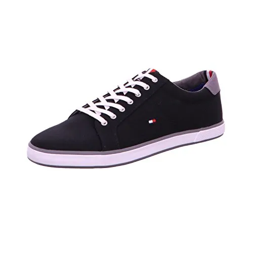 Tommy Hilfiger H2285ARLOW 1D Vulkanisierte Sneaker Herren, Schwarz - Herren-Sneaker mit stilvollem Design aus 100% Baumwolle, atmungsaktiv und ideal für jeden Freizeitlook. Perfekte Passform und hochwertige Materialien sorgen für optimalen Komfort.