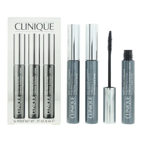 CLINIQUE Lash Power Mascara Trio #01 Black Onyx 18ml - Mascaras für langanhaltenden Schwung und Definition, wasserfest und perfekt für den ganzen Tag.