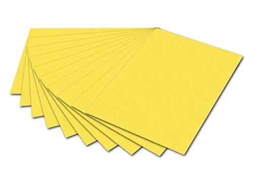 Folia 6112 Fotokarton 50x70 cm, 300 g Inhalt 10 Bogen Pack zitronengelb