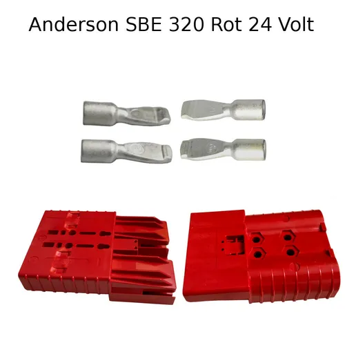 Anderson Batteriestecker SET Rot 24V SBE 320 Ampere Kontaktstift SBX/E 70 REMA