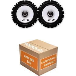 JUST SOUND Einbauset Alpine SXE-1725 für BMW 3er E46 - Komplettes Lautsprecher Einbauset für BMW 3er E46 (1998-2007) mit Alpine SXE-1725, 40W RMS, inklusive Adapter und Zubehör für einfachen Austausch der Lautsprecher.