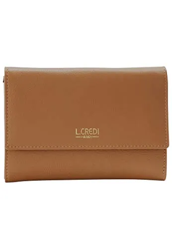 L. CREDI Geldbörse Evelyn, Leder - Elegante Geldbörse aus hochwertigem, fein genarbtem Leder mit RFID-Schutz. Ideal für stilbewusste Frauen, die Funktionalität und Design schätzen.